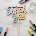 Topper napis "Thank You" pomalowany