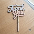 Topper napis "Thank You" w paski