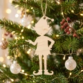 Drewniany elf - zawieszka