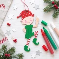 Drewniany elf - ozdoba bożonarodzeniowa