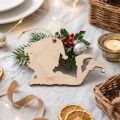 Drewniany elf - zawieszka