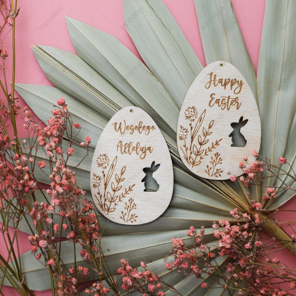 Drewniane zawieszki wielkanocne