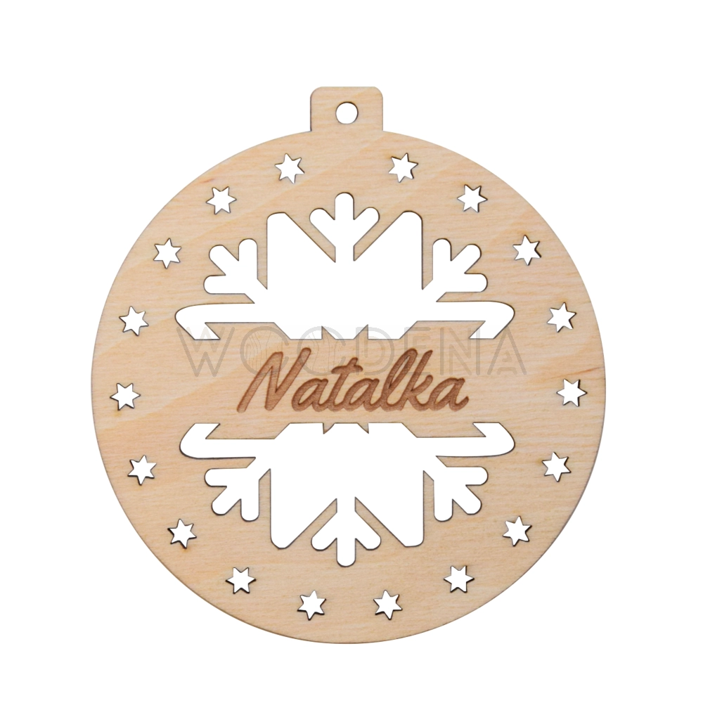 Drewniana bombka z imieniem